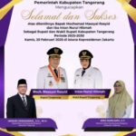Pemerintah Kabupaten Tangerang mengucapkan Selamat dan Sukses atas di lantik Bapak Mochammad Maesyal Rasyid dan Ibu Itan Nurul Hikmah sebagai Bupati dan Wakil Bupati Kabupaten Tangerang priode 2025-2030 Februari 2025 di Istana Kepresidenan di Jakarta. IMG-20250221-WA0008